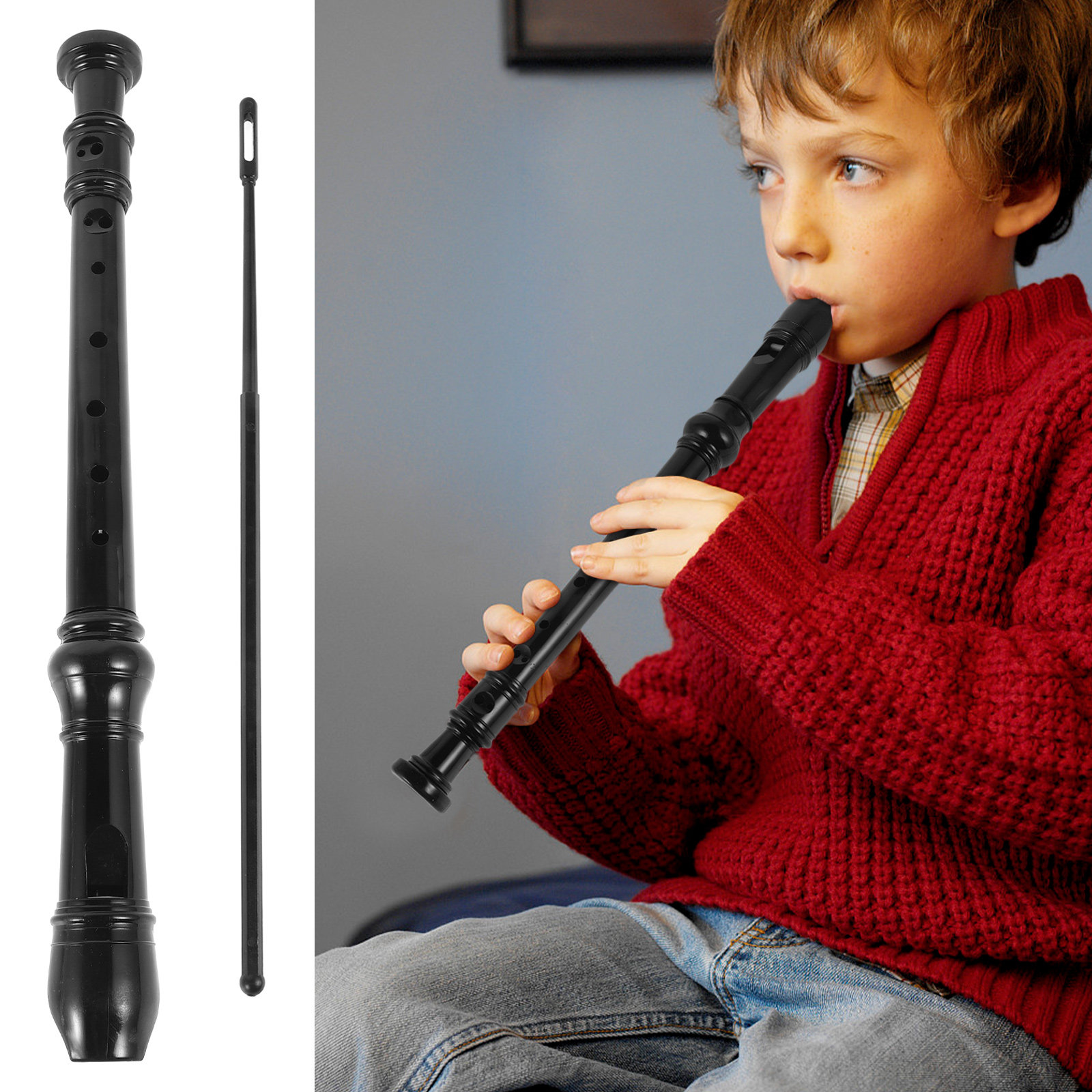 8 Hole Black Transparent ABS R - Soprano Recorder Plastic ulasan dan harga