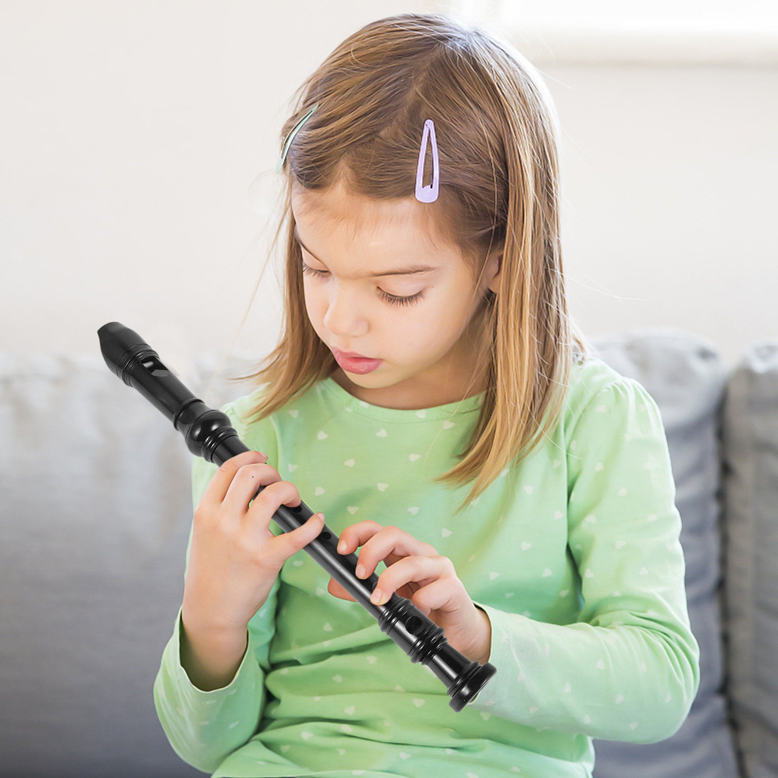 8 Hole Black Transparent ABS R - Soprano Recorder Plastic ulasan dan harga