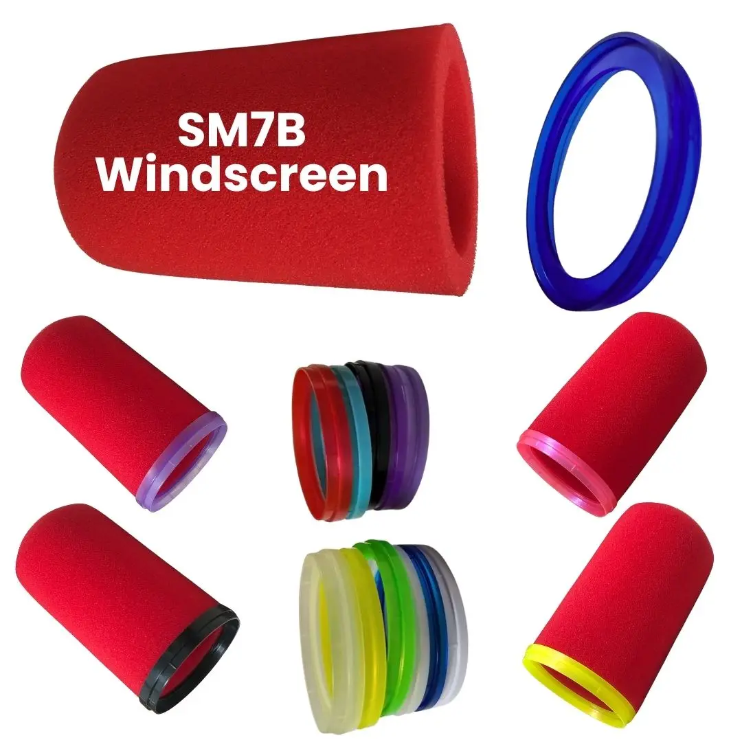 Red Soundproof Foam Mic Cover  - Shure Mic Mv7 ulasan dan harga