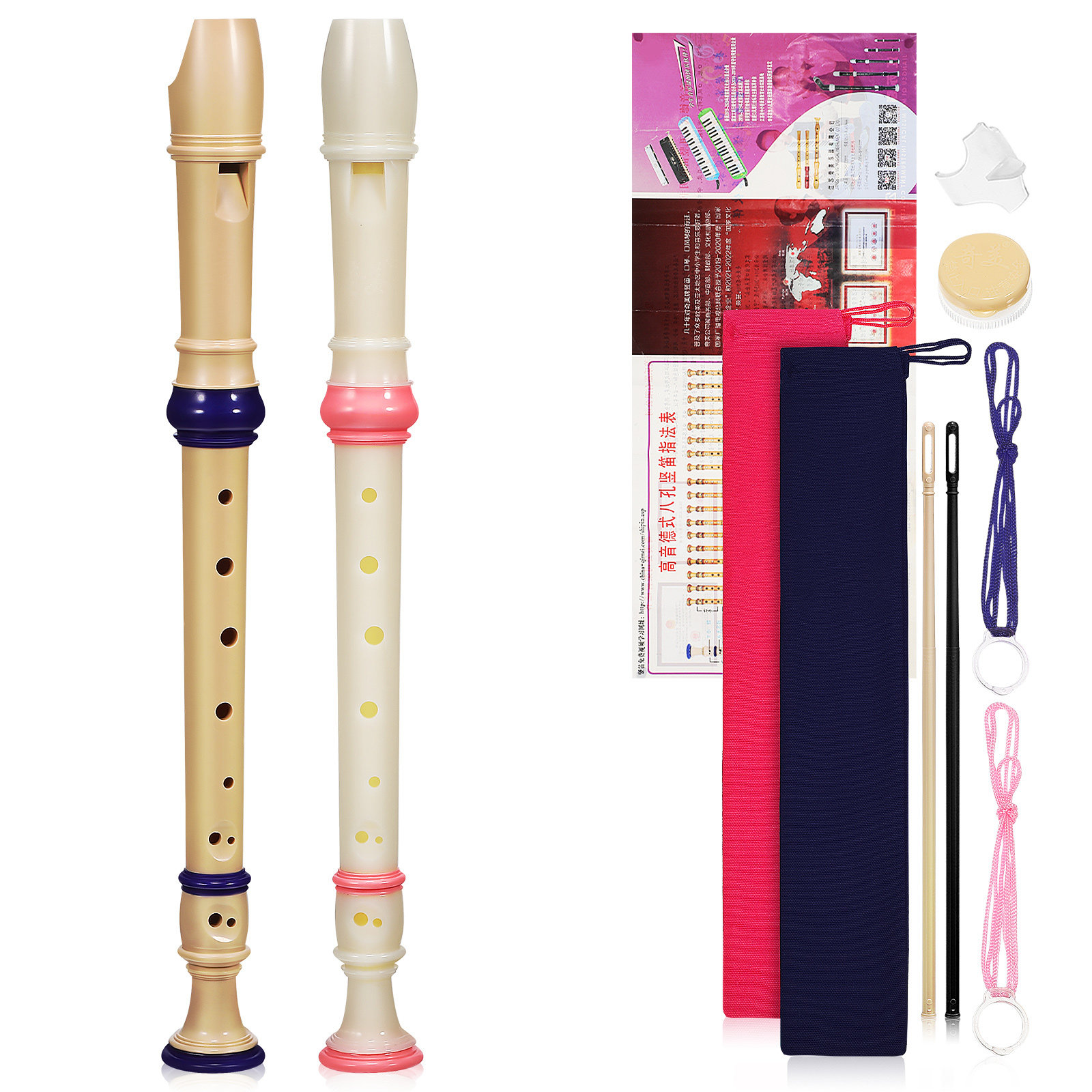 2Pcs Soprano Recorder 8 Holes  - Soprano Recorder Plastic ulasan dan harga