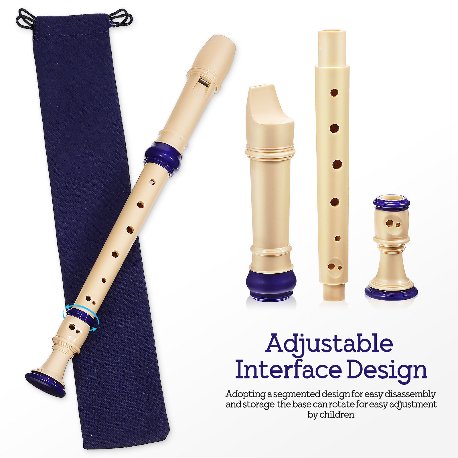 2Pcs Soprano Recorder 8 Holes  - Soprano Recorder Plastic ulasan dan harga