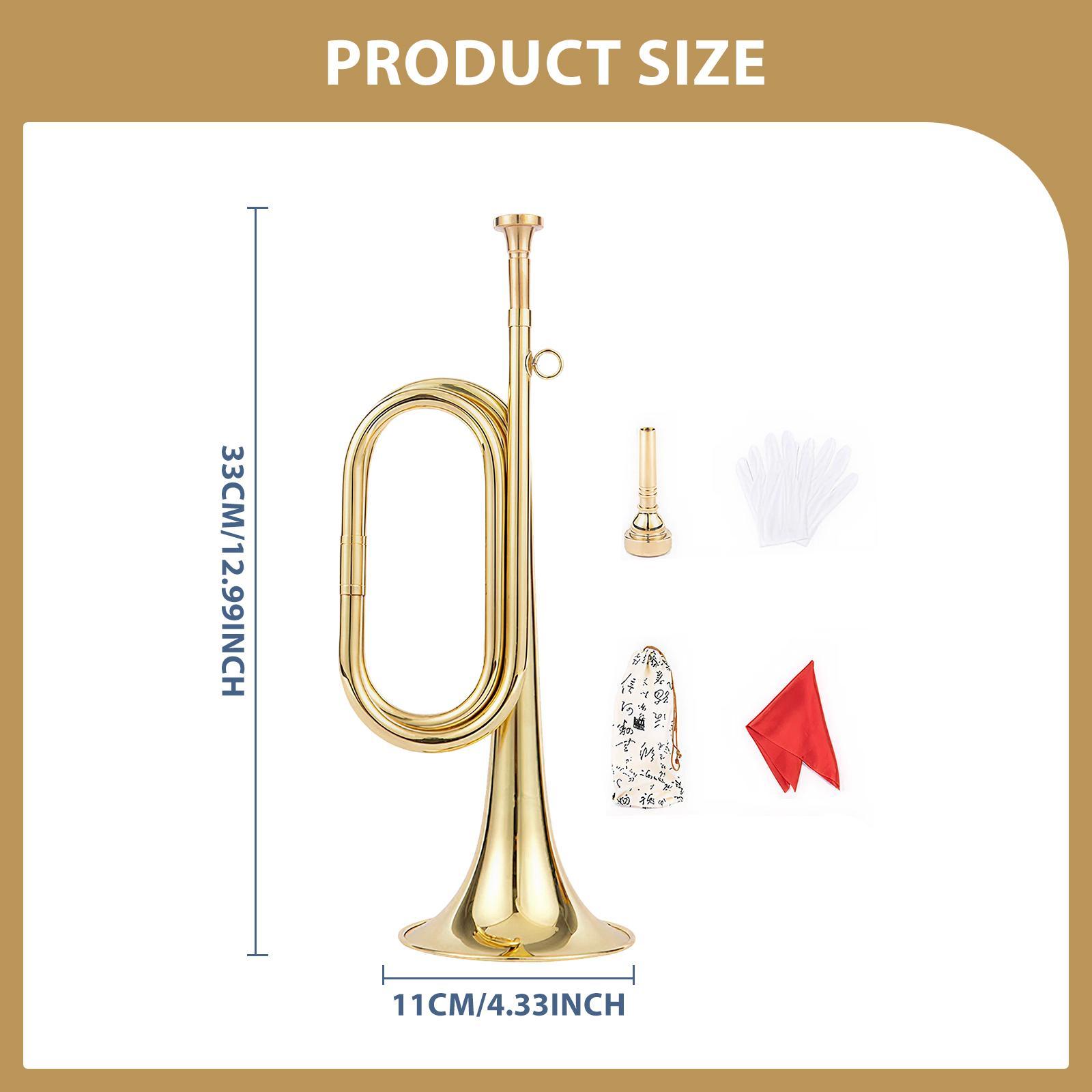 Trumpet with Gloves Music Inst - Musical Instrument Bugle ulasan dan harga