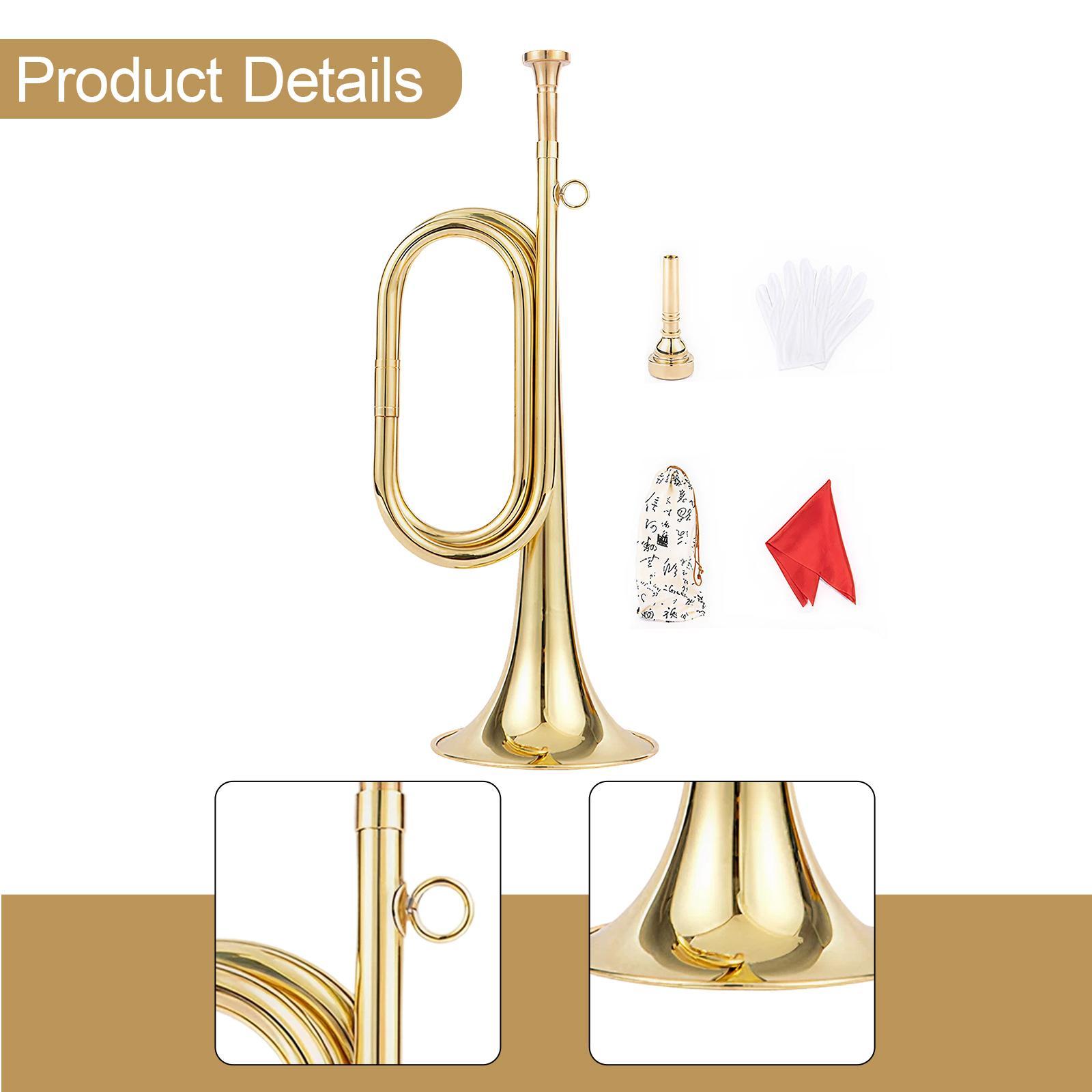 Trumpet with Gloves Music Inst - Musical Instrument Bugle ulasan dan harga