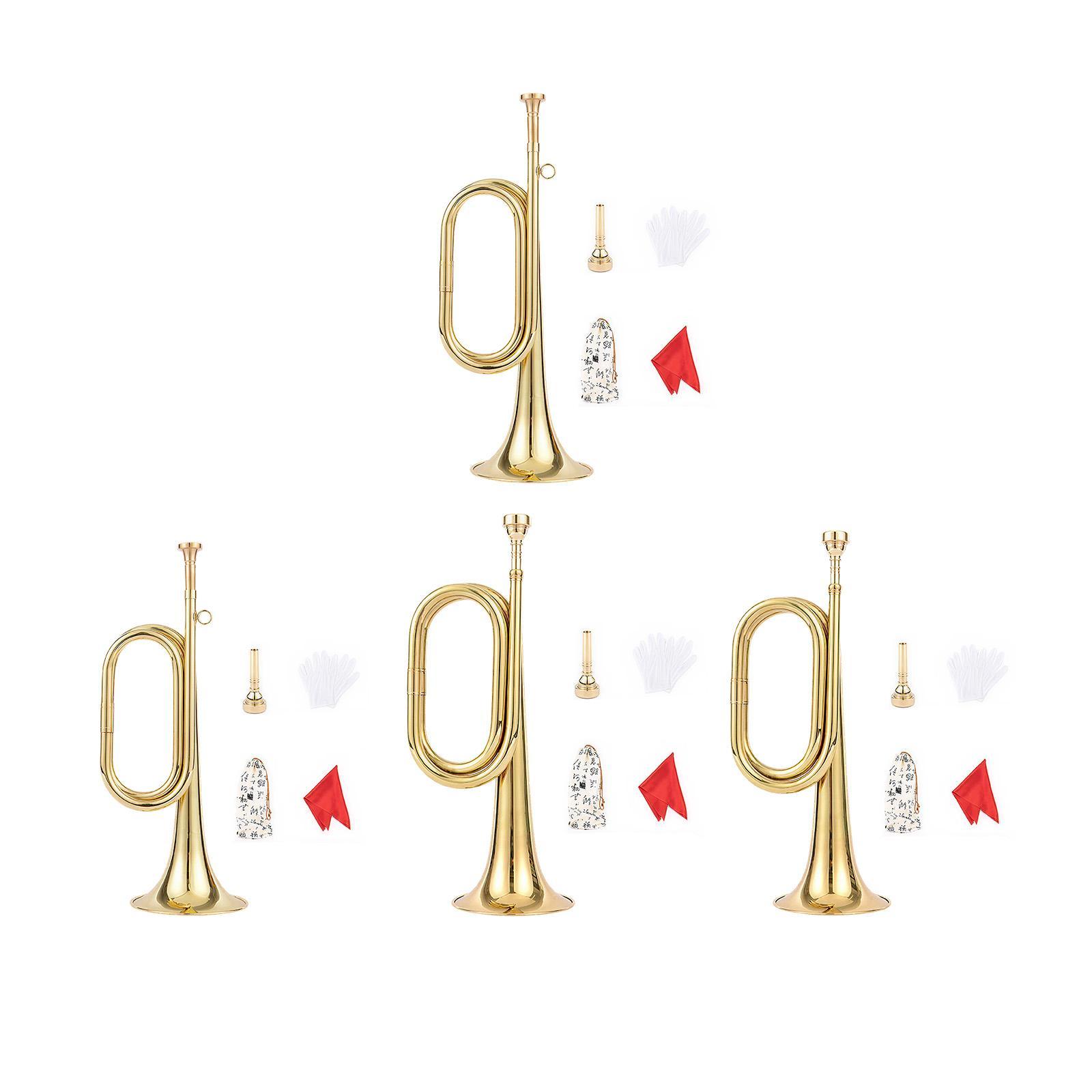 Trumpet with Gloves Music Inst - Musical Instrument Bugle ulasan dan harga