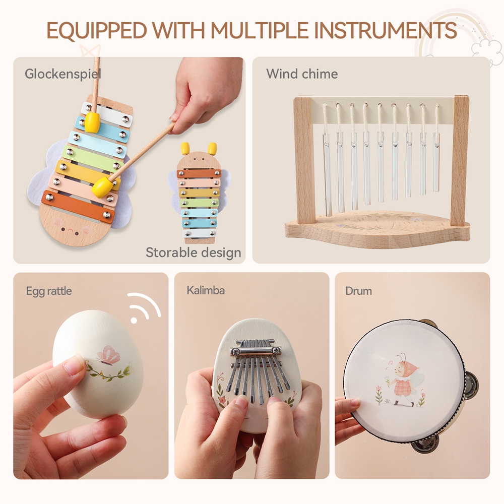 Music Toys Baby Wooden Montess - Musical Instrument Harmonium ulasan dan harga