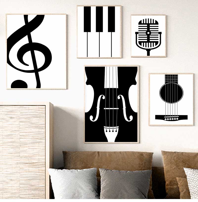 Minimalist Instrument Posters  - Picture Of Musical Instrument ulasan dan harga