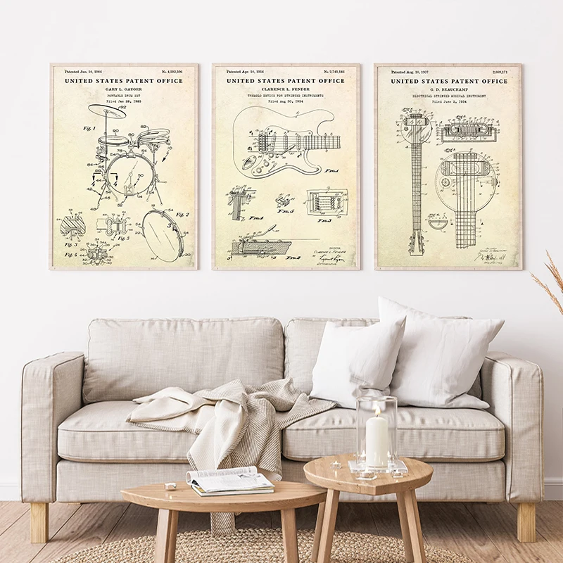 Patent Vintage Musical Instrum - Picture Of Musical Instrument ulasan dan harga