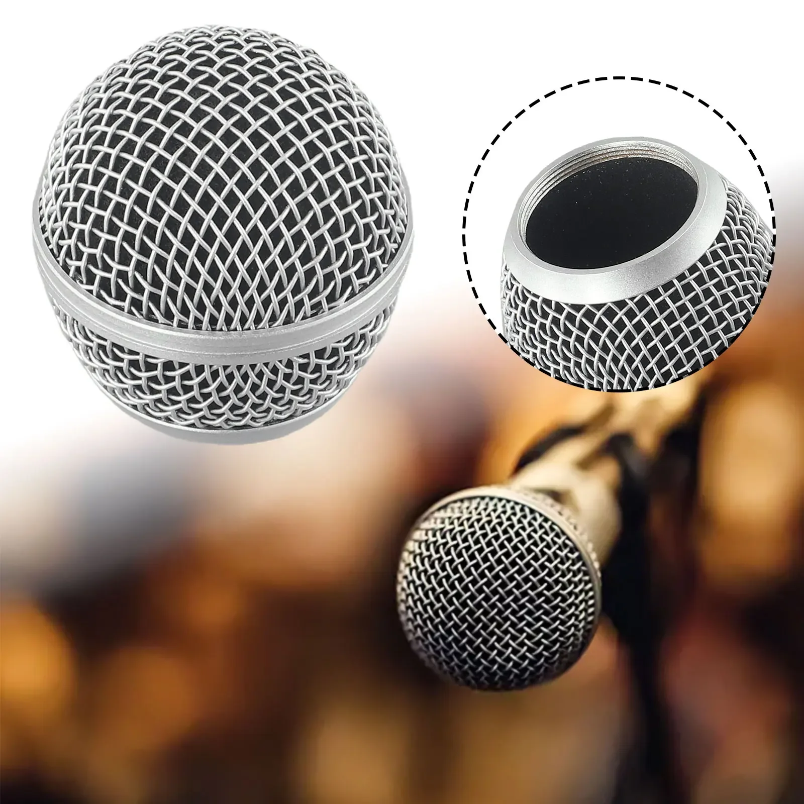 1 Pc Microphone Mesh Head Meta - Shure Mic Mv7 ulasan dan harga